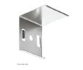 Hafele 833.74.826 Mounting Plate, for Corner Extrusion 833.71.927, Stainless Steel, Silver Colored, 2 pieces