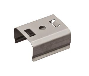 Hafele 833.74.832 Retaining Clips, for aluminum profile for surface mounting 90°, Stainless Steel, Chrome, 2 pieces