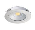 Hafele 833.75.064 Recess/Surface Mounted Down Light, Monochrome, Round, Loox LED 3010, 24 V, 60 mm, Cool White 4000 K, Set