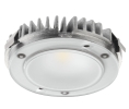 Hafele 833.75.455 Modular Puck Light, Monochrome, Häfele Loox5 LED 3059, 24 V, 58 mm (2-5/16") Drill Hole Dia., Warm White 2700 K, Aluminum