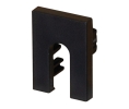 Hafele 833.88.436 End Cap, Slotted, For Häfele Loox5 Profile 2103/2104, Plastic, Black, Box of 10 Pieces