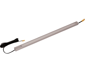 Hafele 833.88.729 Surface Mounted Light Bars, With Inline Dimmer Switch, 12 V, Profile 2191 with Loox LED 2068, 3000K Warm White, 686 mm (27") Length, Aluminum/Plastic, Kit