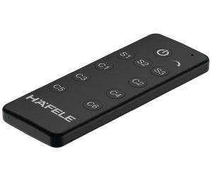 Hafele 833.89.121 Remote Control, for Premium 6-Channel Receiver, Plastic, Black