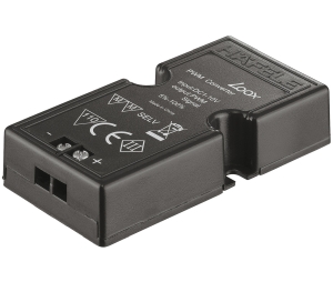 Hafele 833.89.144 Dimmer Interface, 0 - 10 V, Modular For 12 V and 24 V System, 1-10 V, For 12 V, 24 V and 350 mA Systems, Plastic, Black