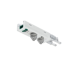 Hafele 833.89.291 Loox5 Inline Dimmer, For Aluminum Profiles, Modular, Soft On/Off Switching with Dimming, 24 V Voltage, 120 W Max. Connected Wattage, Plastic, Opal