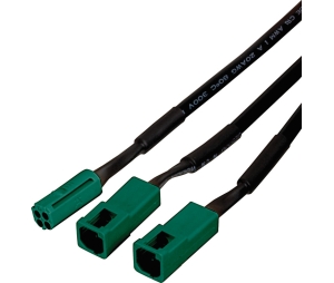 Hafele 833.93.739 Y Distributor, Häfele Loox5 2-Way, Multi-White, 24V, 1 Male, 2 Female, Plastic, Black