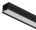 Hafele 833.94.101 Profile for Recess Mounting, Häfele Loox5 Profile 1103, For LED Strip Lights, 2500 mm (98-7/16") Length, Aluminum, Black