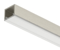 Hafele 833.94.112 Profile, Häfele Loox5 Profile 2101, For LED Strip Lights, 2500 mm (98-7/16") Length, Aluminum, Brushed Stainless Steel Colored