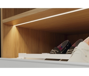 Hafele 833.94.201 Profile for Recess Mounting, Häfele Loox5 Profile 1103, For LED Strip Lights, 11 mm (7/16") Internal Width, 2336 mm (92") Length, Aluminum, Black