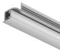 Hafele 833.94.208 Profile for Recess Mounting, Häfele Loox5 Profile 1107, For LED Strip Lights up to max. 5 mm (3/16") Width, Asymmetrical Light Distribution, 2336 mm (92") Length, Aluminum, Silver Colored