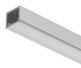 Hafele 833.94.210 Profile, Häfele Loox5 Profile 2101, For LED Strip Lights, Surface Mounted, 13 mm (1/2") Internal Width, 2336 mm (92") Length, Aluminum, Silver Colored