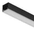 Hafele 833.94.211 Profile, Häfele Loox5 Profile 2101, For LED Strip Lights, Surface Mounted, 13 mm (1/2") Internal Width, 2336 mm (92") Length, Aluminum, Black