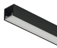 Hafele 833.94.214 Profile, Häfele Loox5 Profile 2102, For LED Strip Lights, Surface Mounted, 11 mm (7/16") Internal Width, 2337 mm (92") Length, Aluminum, Black