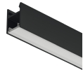 Hafele 833.94.217 Profile, Häfele Loox5 Profile 2103, For LED Strip Lights, 2337 mm (92") Length, Aluminum, Black