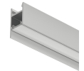 Hafele 833.94.219 Profile, Häfele Loox5 Profile 2104, For LED Strip Lights, Surface Mounted, 11 mm (7/16") Internal Width, 2337 mm (92") Length, Aluminum, Silver Colored