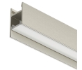 Hafele 833.94.221 Profile, Häfele Loox5 Profile 2104, For LED Strip Lights, Surface Mounted, 11 mm (7/16") Internal Width, 2337 mm (92") Length, Aluminum, Brushed Stainless Steel Colored