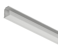 Hafele 833.95.802 Profile for Recess Mounting, Häfele Loox5 Profile 1102, For LED Strip Lights, 2500 mm (98-7/16") Length, Plastic, White Opal