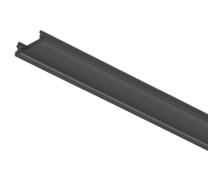 Hafele 833.95.809 Diffuser, Häfele Loox5 for Profiles 1103/1105/1106/2102/2103/2104, 11 mm (7/16") Width, 2500 mm (98-7/16") Length, Plastic, Black