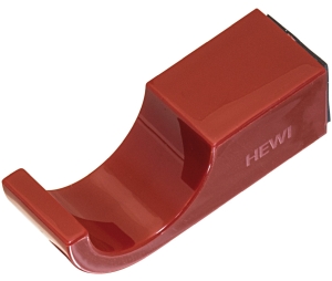 Hafele 842.61.533 Single Coat Hook, HEWI, 50 mm x 16 mm x 16 mm (2" x 5/8" x 5/8") Length x Width x Height, Polyamide, Ruby Red