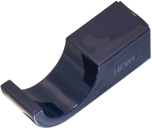 Hafele 842.61.550 Single Coat Hook, HEWI, 50 mm x 16 mm x 16 mm (2" x 5/8" x 5/8") Length x Width x Height, Polyamide, Steel Blue