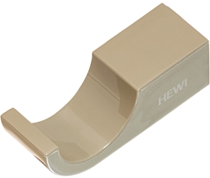 Hafele 842.61.586 Single Coat Hook, HEWI, 50 mm x 16 mm x 16 mm (2" x 5/8" x 5/8") Length x Width x Height, Polyamide, Sand