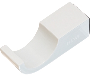 Hafele 842.61.597 Single Coat Hook, HEWI, 50 mm x 16 mm x 16 mm (2" x 5/8" x 5/8") Length x Width x Height, Polyamide, Light Gray