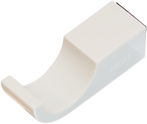 Hafele 842.61.599 Single Coat Hook, HEWI, 50 mm x 16 mm x 16 mm (2" x 5/8" x 5/8") Length x Width x Height, Polyamide, Pure White