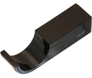 Hafele 842.61.690 Single Coat Hook, HEWI, 80 mm x 20 mm x 20 mm (3-1/6" x 13/16" x 13/16") Length x Width x Height, Polyamide, Jet Black