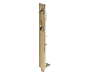 Hafele 900.17.949 Surface Bolt, Knob Slide Action, 25 mm (1") Throw, 203 mm (7-63/64") Length, Brass, Matt Nickel