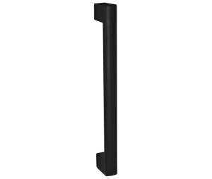 Hafele 902.00.702 Door Pull, Single Through Mount, 192 mm (7-9/16") CTC, Zinc, Black