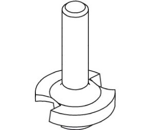 Hafele 911.62.531 Router Bit, Al Fresco Summit, For Flush Bolts with Stepped Cutter