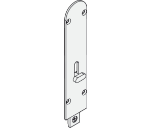 Hafele 911.62.504 Flush Bolt, Al Fresco Summit, Opening Inward, 190 mm (7-1/2") Length, Brass, Satin Nickel