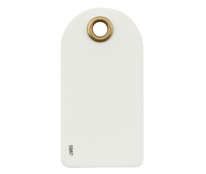 Hafele 917.44.137 Key Tag, Tag-it™ RFID, Dialock®, Dimensions 1-1/8" x 2-3/16" x 1/16", Plastic, White