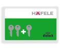 Hafele 917.64.010 Programming Key Card, Mifare Classic EV1 and Mifare DESfire EV2, 2-1/8" x 3-11/32", Plastic