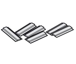 Hafele 940.40.033 Self-adhesive sliders, for Lower Guide Channel, 20 x 20 x 3 mm (13/16" x 13/16" x 1/8") Dimensions, For glass thickness 8 mm, Plastic