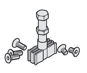 Hafele 940.40.035 Lower Guide, with Mounting Screws, suitable for patch suspension unit