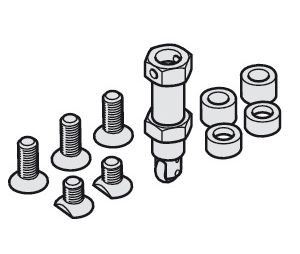 Hafele 940.40.039 Lower Guide, Spring-loaded, for single guide track, Set
