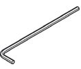 Hafele 940.40.096 Hex Key, 5/32" (4 mm), HAWA Junior 40/B, Steel, Chrome