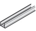 Hafele 940.40.132 Cover Profile, for Upper Track with Pocket, 4' 1-3/16" Length, Aluminum, Clear Anodized