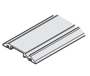 Hafele 940.41.725 Single guide track, for Clip or Glue Mounting, 4.5 x 35 mm (3/16 x 1-3/8"), 2.5 m Length, Aluminum
