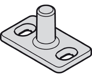 Hafele 940.42.038 Floor Guide, For Hafele Slido D-Line11, Plastic, Gray