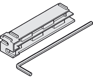Hafele 940.42.075 Adjustment Aid, For Adjustment of Running Gears, With Angled Hex Key, 90 mm (3-9/16") Length, Plastic