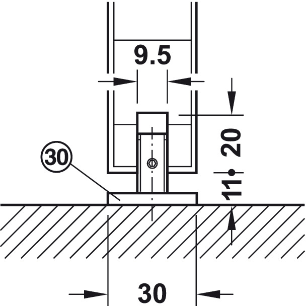 Hafele 940.82.564 Sliding Door Hardware, Slido Classic 80P, With two Soft Close for both sides, Set