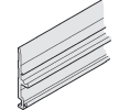 Hafele 940.42.722 Mounting Rail, Pre-drilled, For Slido D-Line41 80X, 2 m (78-3/4") Length, Aluminum, Clear Anodized