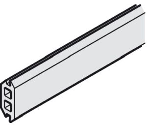 Hafele 940.43.038 Cover for Unused Aperture, in Fixed Glass Fixing Profile, (10' 4-7/8") 5000 mm Length, Rubber, Gray