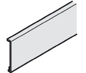 Hafele 940.43.046 Clip-On Cover, Slido Classic 40-L-120-L, 7-7/8" Length, Aluminum, Silver Colored Anodized