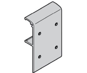 Hafele 940.43.070 Fixing Clip, For Wood Fascia, Slido Classic 40-P, 40-O, 60-P, 60-O, 80-P, 80-O, 100-P, 100-O, Aluminum, Unfinished