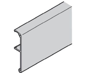 Hafele 940.43.120 Clip panel, for running track, 2,000 mm Length, Aluminium, Silver Coloured Anodized