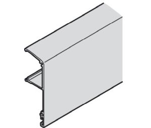 Hafele 940.43.220 Clip panel, for running track, for Slido Classic, 2,000 mm Length, Aluminium, Silver Coloured Anodized