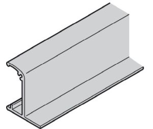 Hafele 940.43.630 Clip panel, For running track, for integration in suspended ceilings, 3,000 mm Length, Aluminium, Silver Coloured Anodized